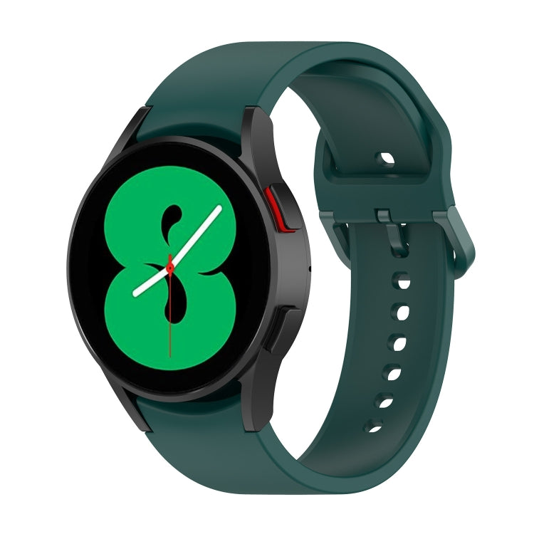 For Samsung Galaxy Watch 5 40mm Official Silicone Watch Band, Size:L(Dark Green) by bashfashion