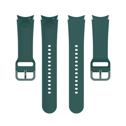 For Samsung Galaxy Watch 5 40mm Official Silicone Watch Band, Size:L(Dark Green) by bashfashion