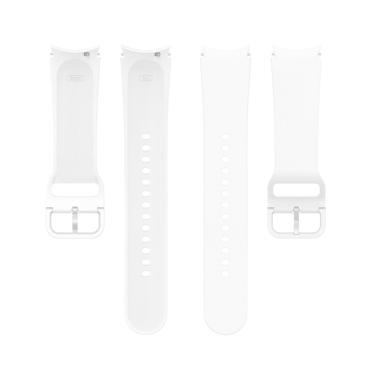 For Samsung Galaxy Watch 5 40mm Official Silicone Watch Band, Size:L(White) by bashfashion