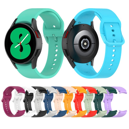 For Samsung Galaxy Watch 5 44mm Official Silicone Watch Band, Size:S(Black) by bashfashion