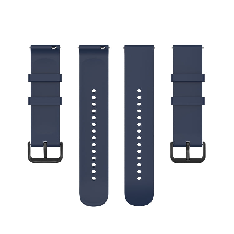 For Samsung Galaxy Watch 5 40mm 20mm Round Tail Silicone Watch Band(Midnight Blue) by bashfashion