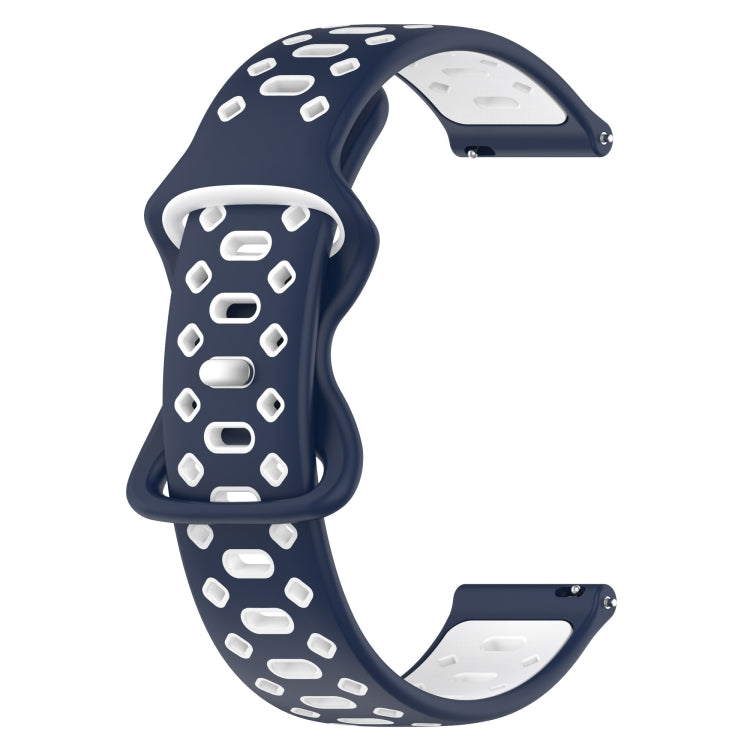For Samsung Galaxy Watch 5 40mm 20mm Two-color Diamond Silicone Watch Band(Midnight Blue+White) by bashfashion