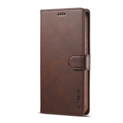 For iPhone 14 LC.IMEEKE Calf Texture Horizontal Flip Leather Case (Brown) by LC.IMEEKE