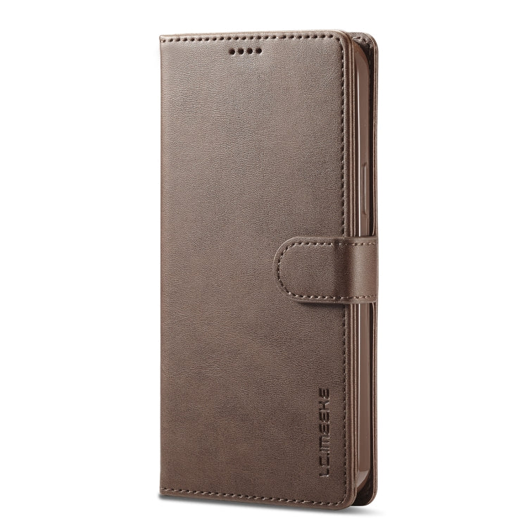 For iPhone 14 Pro LC.IMEEKE Calf Texture Horizontal Flip Leather Case(Brown) by LC.IMEEKE