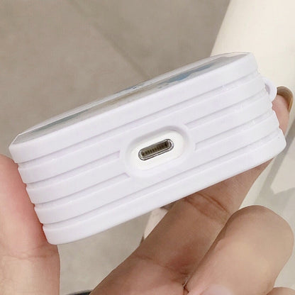 For AirPods Pro Beautiful Ladies Flowers Pattern Wireless Earphone Protective Case(Rose Red) by bashfashion