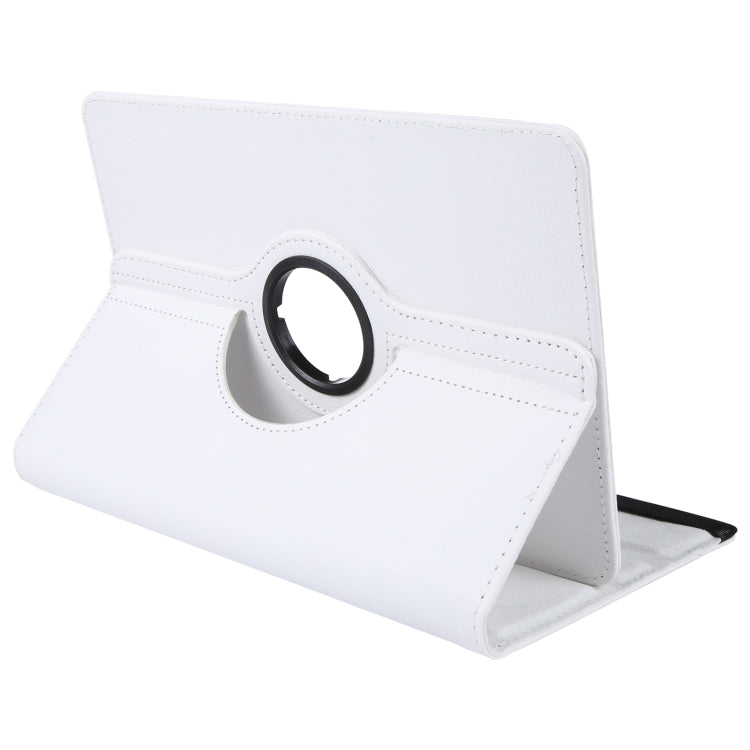 For 8 inch Tablet 360 Degree Rotation Litchi Texture Flip Leather Tablet Case(White) by bashfashion