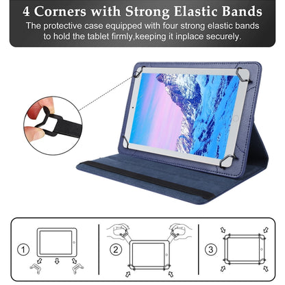 For 10 inch Tablet 360 Degree Rotation Litchi Texture Flip Leather Tablet Case(Blue) by bashfashion