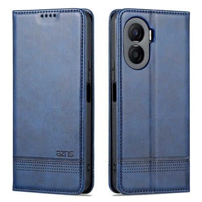 For Honor X40i AZNS Magnetic Calf Texture Flip Leather Phone Case(Dark Blue) by AZNS