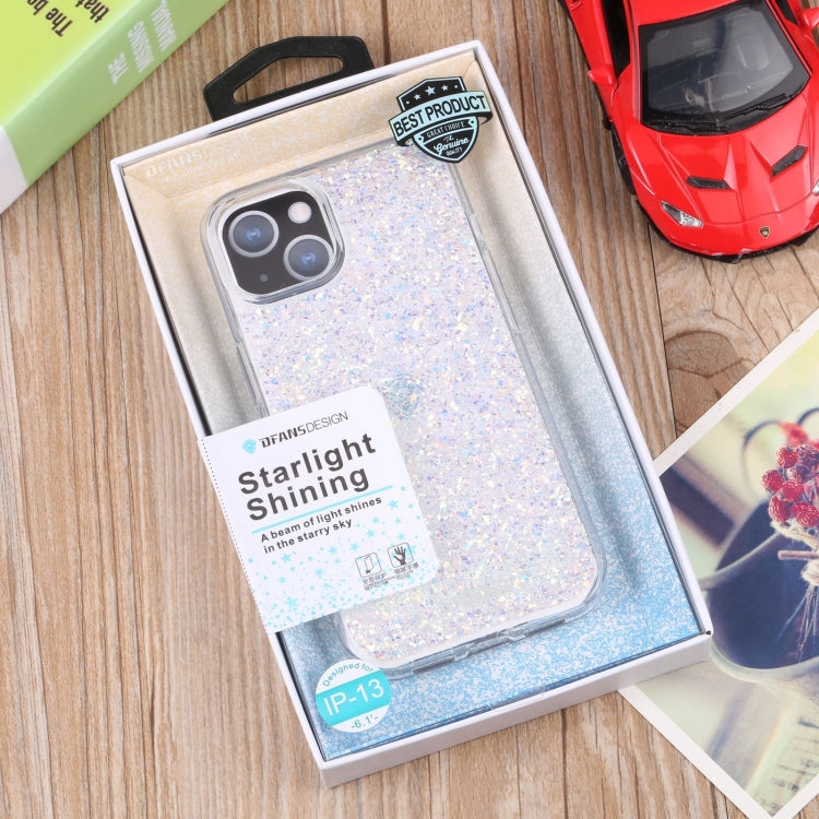 For iPhone 14 DFANS DESIGN Starry Sky Epoxy Phone Case (Silver) by DFANS DESIGN