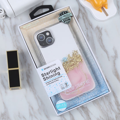 For iPhone 14 DFANS DESIGN Dual-color Starlight Shining Phone Case (Pink) by DFANS DESIGN