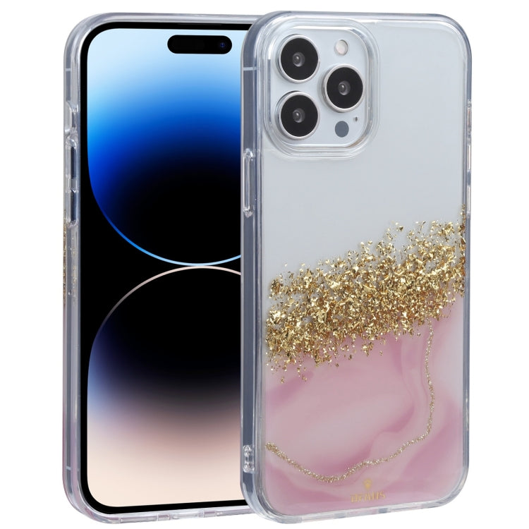 For iPhone 14 Pro DFANS DESIGN Dual-color Starlight Shining Phone Case(Pink) by DFANS DESIGN