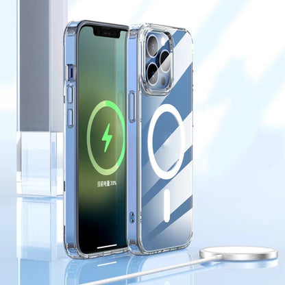 For iPhone 14 Mutural Jingtou Series MagSafe Magnetic Phone Case (Clear) by Mutural