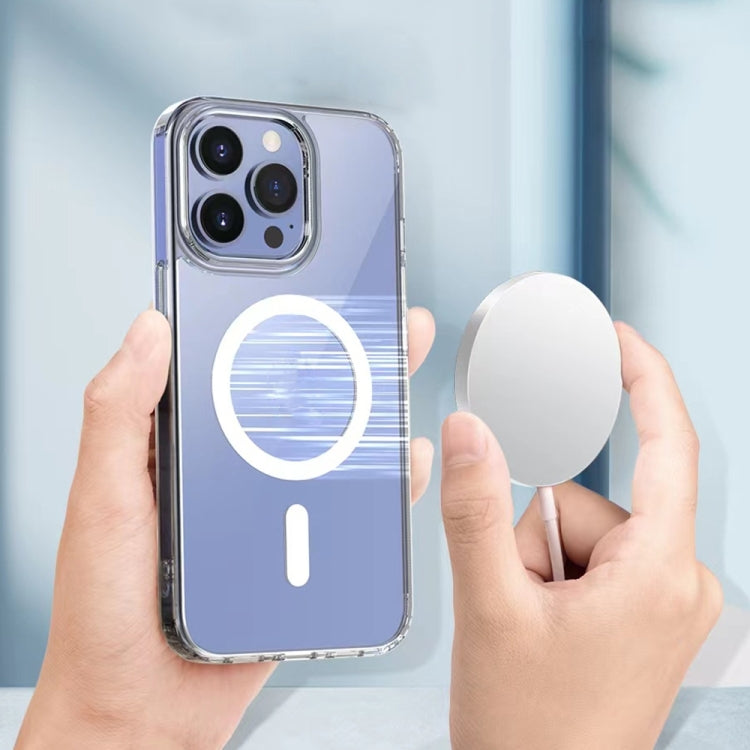 For iPhone 14 Pro Mutural Jingtou Series MagSafe Magnetic Phone Case(Clear) by Mutural