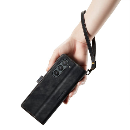 For Samsung Galaxy Z Fold6 5G CaseMe C30 Multifunctional Card Slots Zipper Phone Leather Phone Case(Black) by CaseMe