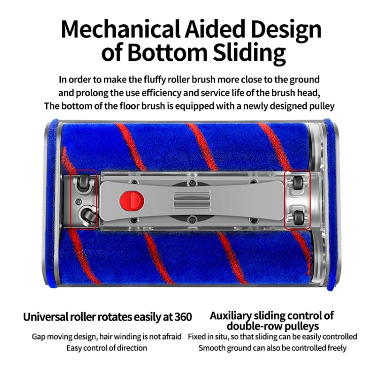 For Dyson V7 / V8 / V10 / V11 Double Roller Brush Universal Electric Floor Brush by bashfashion