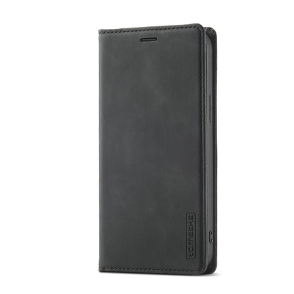 For iPhone 14 Pro LC.IMEEKE Strong Magnetic Leather Phone Case with Holder & Card Slots & Wallet(Black) by LC.IMEEKE