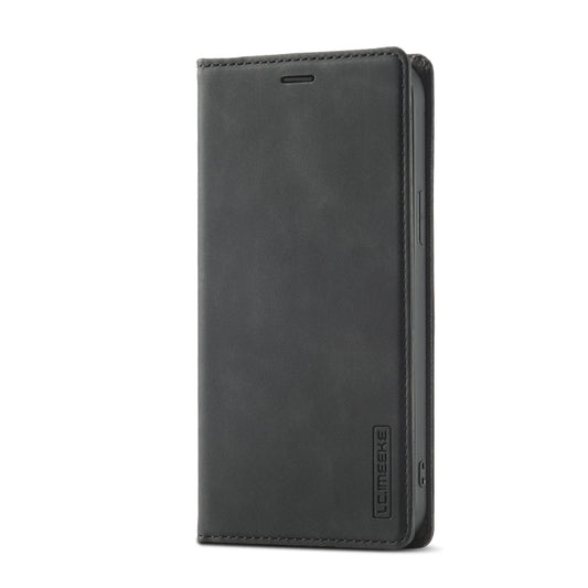 For iPhone 14 Pro LC.IMEEKE Strong Magnetic Leather Phone Case with Holder & Card Slots & Wallet(Black) by LC.IMEEKE