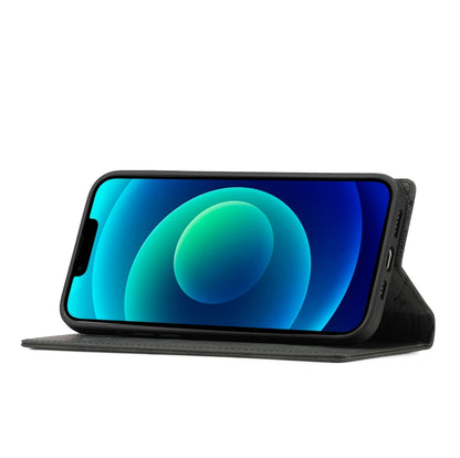 For iPhone 14 Plus LC.IMEEKE Strong Magnetic Leather Phone Case with Holder & Card Slots & Wallet (Black) by LC.IMEEKE