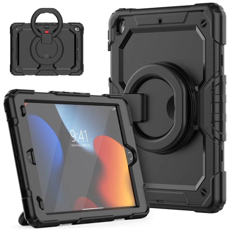 For iPad 10.2 2021 / 2020 / 2019 Bracelet Holder Silicone + PC Tablet Case(Black) by bashfashion