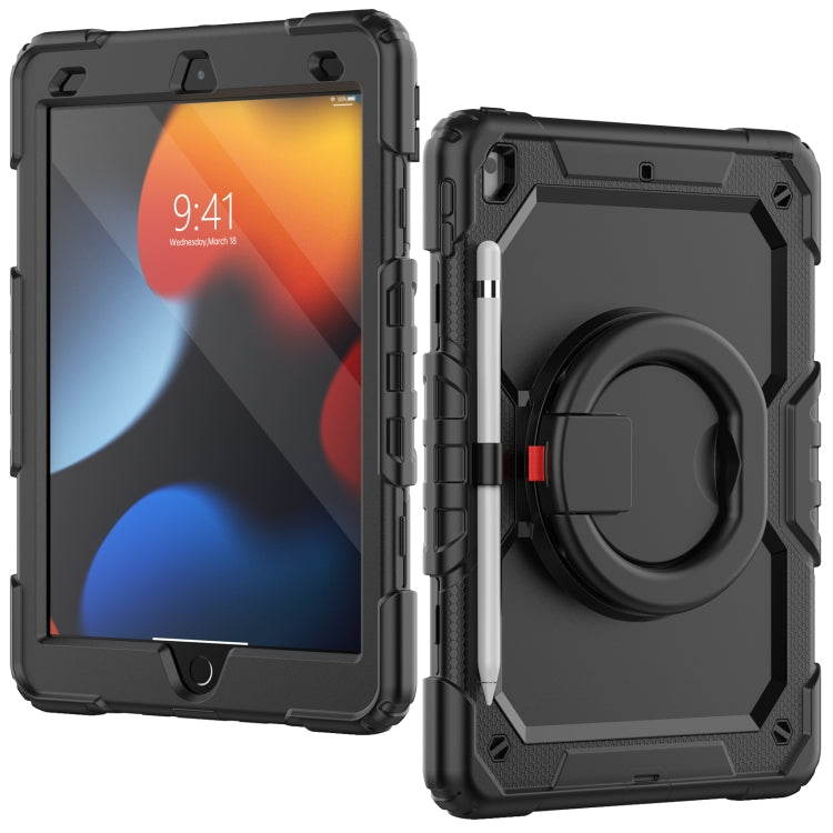 For iPad 10.2 2021 / 2020 / 2019 Bracelet Holder Silicone + PC Tablet Case(Black) by bashfashion