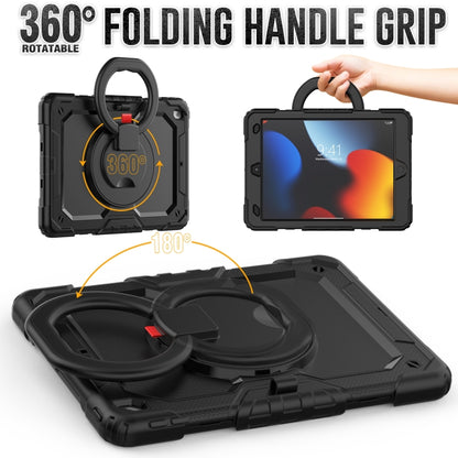 For iPad 10.2 2021 / 2020 / 2019 Bracelet Holder Silicone + PC Tablet Case(Black) by bashfashion