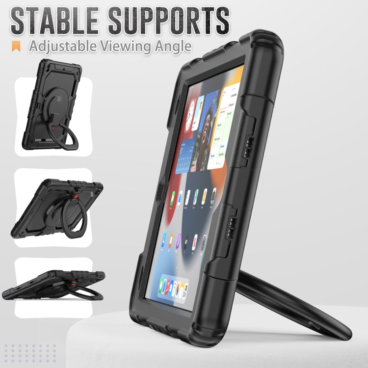 For iPad 10.2 2021 / 2020 / 2019 Bracelet Holder Silicone + PC Tablet Case(Black) by bashfashion