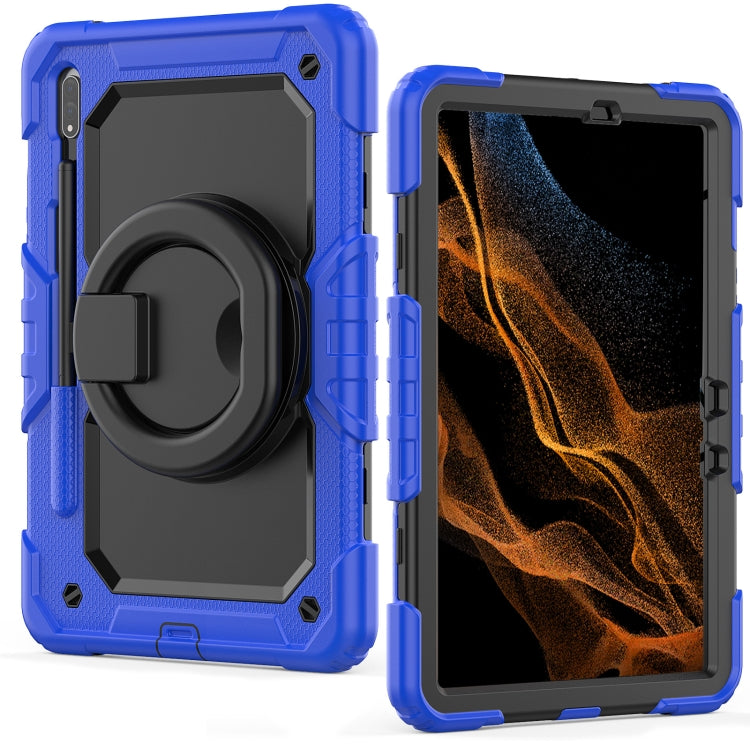 For Samsung Galaxy Tab S8 / S7 Bracelet Holder Silicone + PC Tablet Case(Blue) by bashfashion