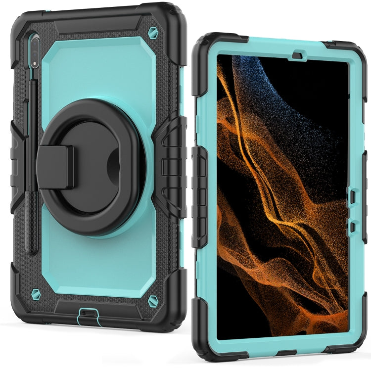 For Samsung Galaxy Tab S8 / S7 Bracelet Holder Silicone + PC Tablet Case(Light Blue) by bashfashion