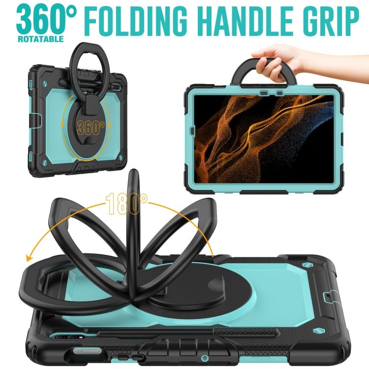 For Samsung Galaxy Tab S8 / S7 Bracelet Holder Silicone + PC Tablet Case(Light Blue) by bashfashion