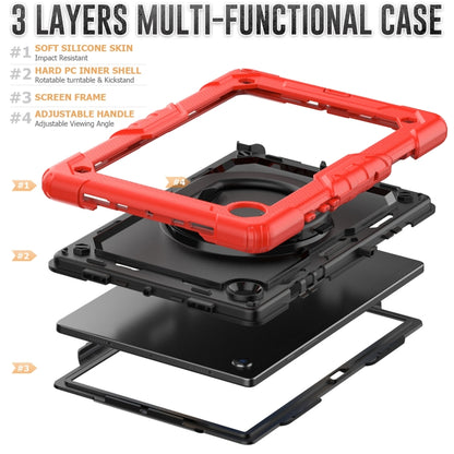 For Samsung Galaxy Galaxy Tab A8 Bracelet Holder Silicone + PC Tablet Case(Red) by bashfashion