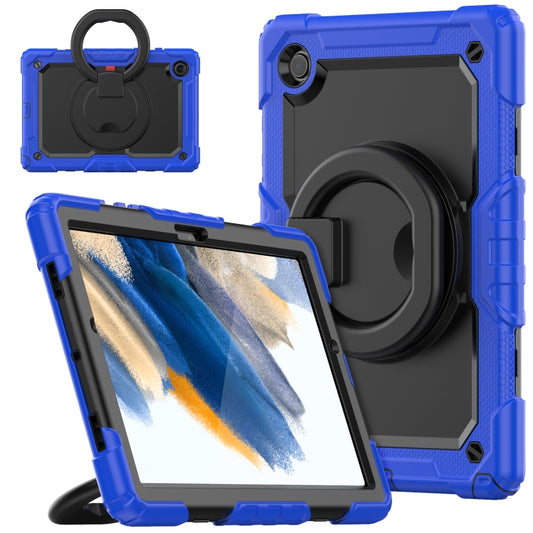 For Samsung Galaxy Galaxy Tab A8 Bracelet Holder Silicone + PC Tablet Case(Blue) by bashfashion