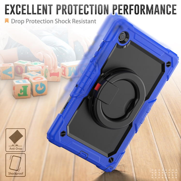 For Samsung Galaxy Galaxy Tab A8 Bracelet Holder Silicone + PC Tablet Case(Blue) by bashfashion