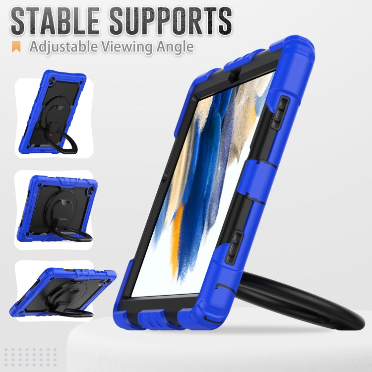 For Samsung Galaxy Galaxy Tab A8 Bracelet Holder Silicone + PC Tablet Case(Blue) by bashfashion