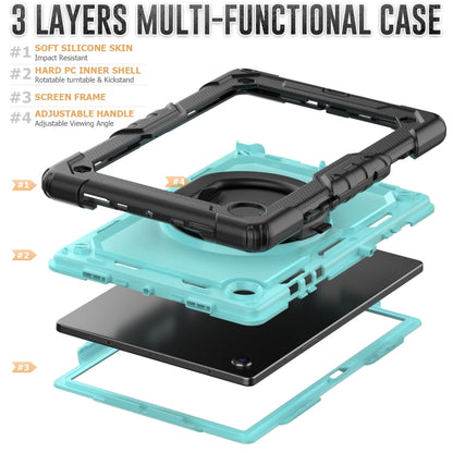 For Samsung Galaxy Galaxy Tab A8 Bracelet Holder Silicone + PC Tablet Case(Light Blue) by bashfashion