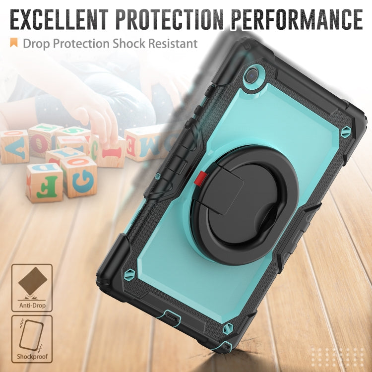 For Samsung Galaxy Galaxy Tab A8 Bracelet Holder Silicone + PC Tablet Case(Light Blue) by bashfashion