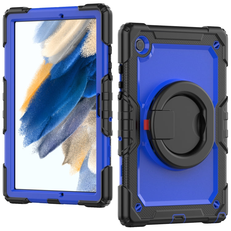 For Samsung Galaxy Galaxy Tab A8 Bracelet Holder Silicone + PC Tablet Case(Dark Blue) by bashfashion