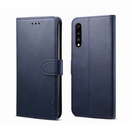 For Huawei P20 GUSSIM Business Style Horizontal Flip Leather Case with Holder & Card Slots & Wallet(Blue) by GUSSIM