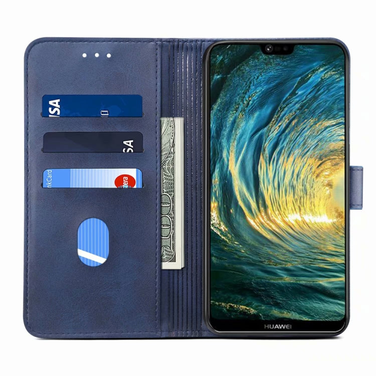 For Huawei P20 GUSSIM Business Style Horizontal Flip Leather Case with Holder & Card Slots & Wallet(Blue) by GUSSIM