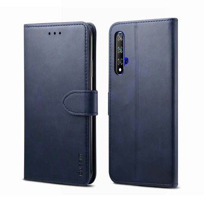 For Huawei Honor 20 GUSSIM Business Style Horizontal Flip Leather Case with Holder & Card Slots & Wallet(Blue) by GUSSIM