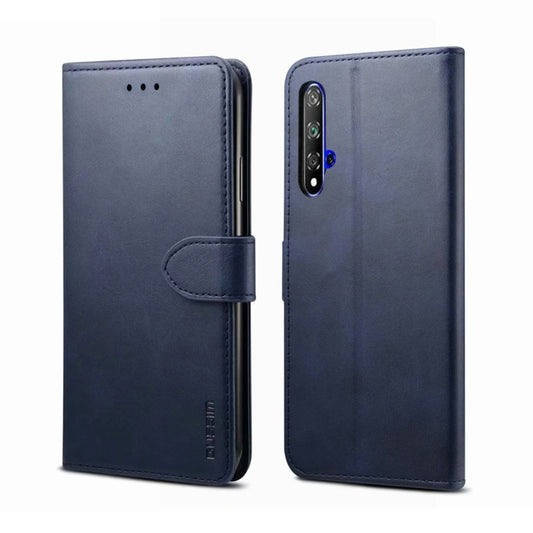 For Huawei Honor 20 GUSSIM Business Style Horizontal Flip Leather Case with Holder & Card Slots & Wallet(Blue) by GUSSIM