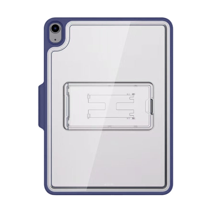 Mutural Transparent Holder Tablet Case For iPad Air 2022/ 2020 10.9(Navy Blue) by Mutural