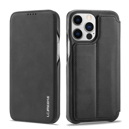 For iPhone 14 Pro Max LC.IMEEKE Hon Ancient Series Flip Leather Phone Case (Black) by LC.IMEEKE