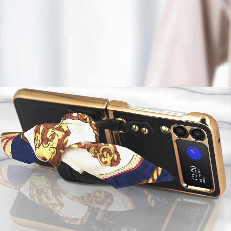 For Samsung Galaxy Z Flip3 5G GKK Handbag Design Leather + PC Phone Case(Pink) by GKK