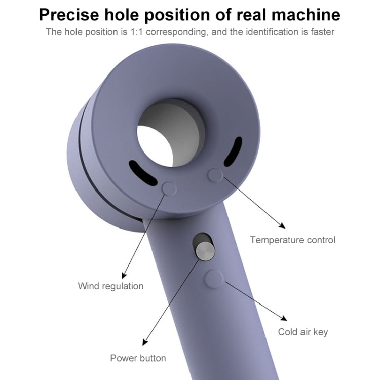 Hairdryer Shockproof Silicone Protective Case For Dyson(Lavender Grey) by bashfashion