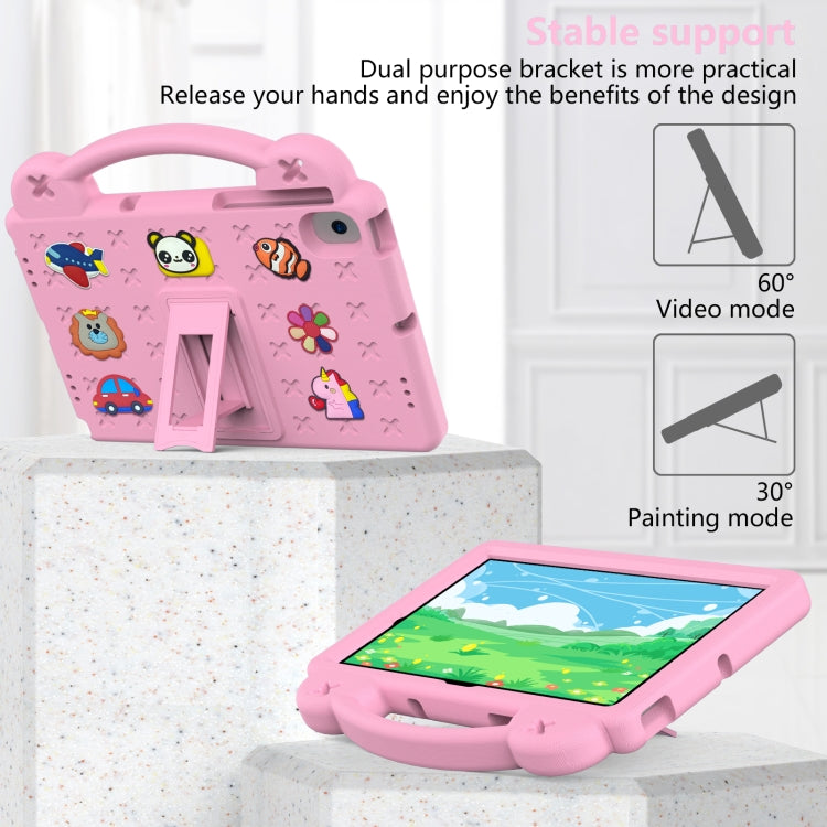 Handle Kickstand Children EVA Shockproof Tablet Case For Samsung Galaxy Tab A8 10.5 2022/2021 / Lenovo Tab M10 Plus 3rd Gen TB125FU 2022 10.6 inch / Huawei MatePad Pro 2021/2019 / Nokia T20 10.36 2021(Pink) by bashfashion