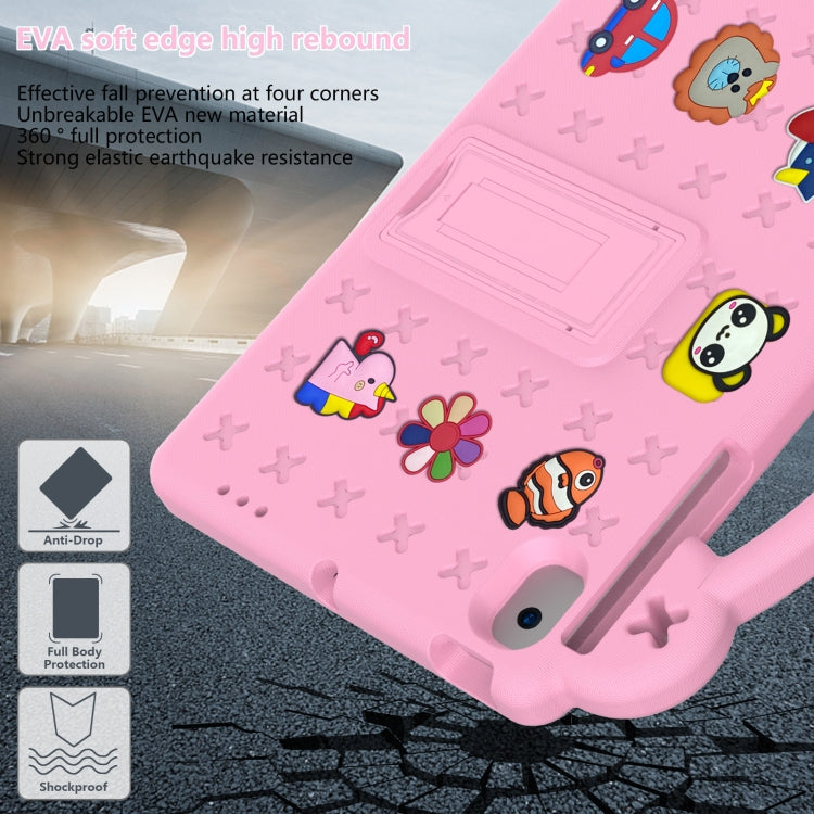 Handle Kickstand Children EVA Shockproof Tablet Case For Samsung Galaxy Tab A8 10.5 2022/2021 / Lenovo Tab M10 Plus 3rd Gen TB125FU 2022 10.6 inch / Huawei MatePad Pro 2021/2019 / Nokia T20 10.36 2021(Pink) by bashfashion