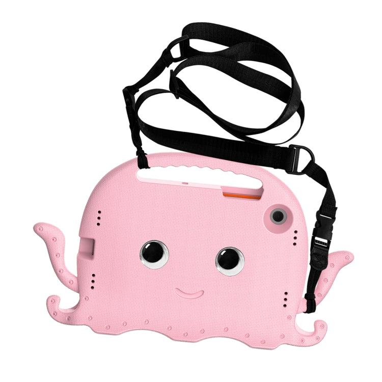 For Samsung Galaxy Tab A8 10.5 2021 Octopus Style EVA + PC Tablet Case with Strap(Pink) by bashfashion