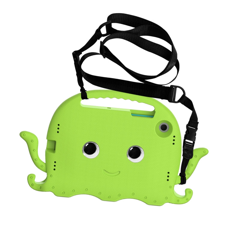 For Samsung Galaxy Tab A8 10.5 2021 Octopus Style EVA + PC Tablet Case with Strap(Grass Green) by bashfashion
