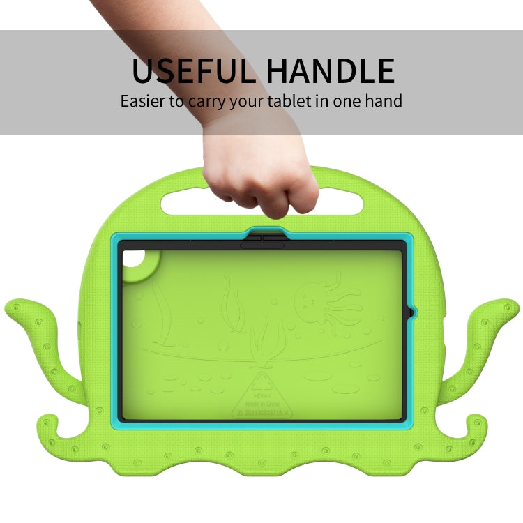 For Samsung Galaxy Tab A8 10.5 2021 Octopus Style EVA + PC Tablet Case with Strap(Grass Green) by bashfashion