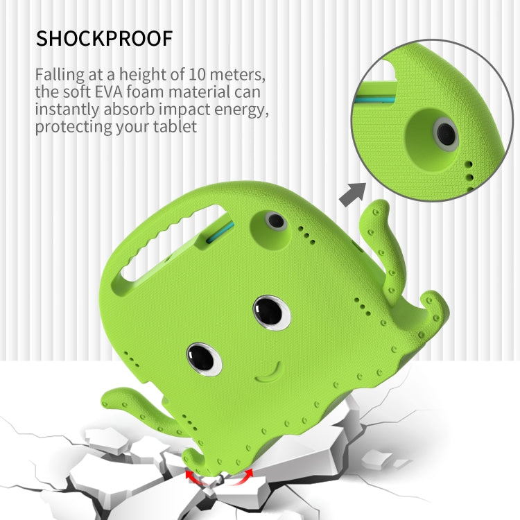 For Samsung Galaxy Tab A8 10.5 2021 Octopus Style EVA + PC Tablet Case with Strap(Grass Green) by bashfashion